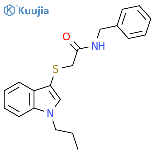 N-benzyl-2-(1-propyl-1H-indol-3-yl)sulfanylacetamide structure