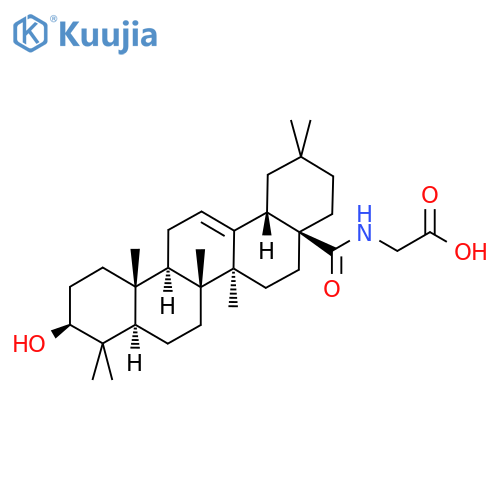 N-[(3beta)-3-Hydroxy-28-oxoolean-12-en-28-yl]-glycine structure