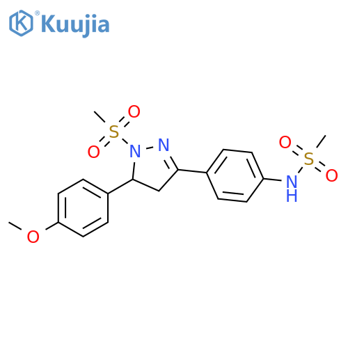 N-{4-1-methanesulfonyl-5-(4-methoxyphenyl)-4,5-dihydro-1H-pyrazol-3-ylphenyl}methanesulfonamide structure