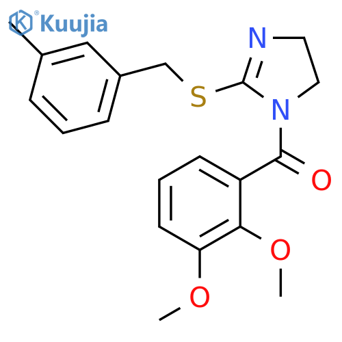 1-(2,3-dimethoxybenzoyl)-2-{(3-methylphenyl)methylsulfanyl}-4,5-dihydro-1H-imidazole structure