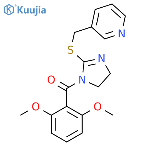 3-({1-(2,6-dimethoxybenzoyl)-4,5-dihydro-1H-imidazol-2-ylsulfanyl}methyl)pyridine structure