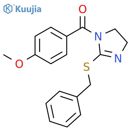 2-(benzylsulfanyl)-1-(4-methoxybenzoyl)-4,5-dihydro-1H-imidazole structure