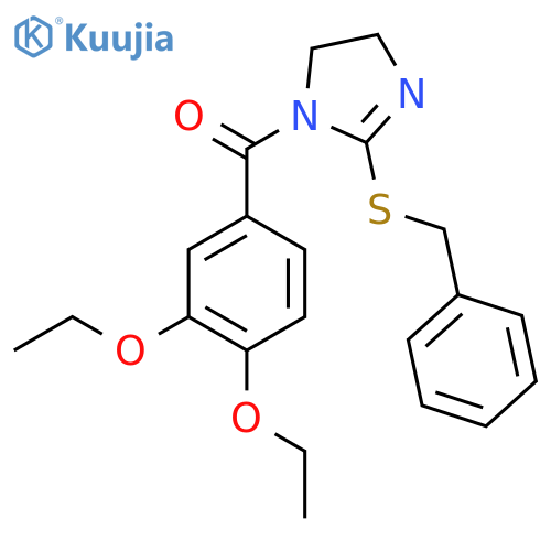 2-(benzylsulfanyl)-1-(3,4-diethoxybenzoyl)-4,5-dihydro-1H-imidazole structure