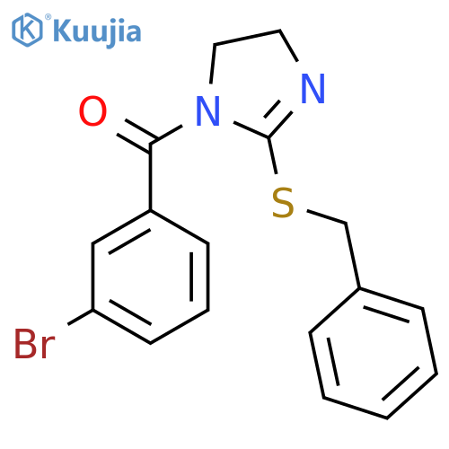 2-(benzylsulfanyl)-1-(3-bromobenzoyl)-4,5-dihydro-1H-imidazole structure