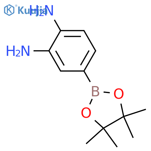 4-(tetramethyl-1,3,2-dioxaborolan-2-yl)benzene-1,2-diamine structure