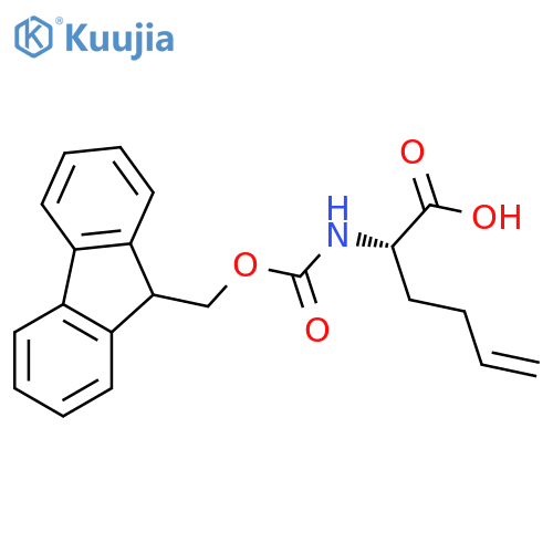 (2S)-2-(9H-fluoren-9-ylmethoxycarbonylamino)hex-5-enoic acid structure