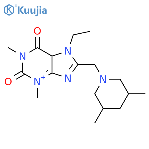 8-(3,5-dimethylpiperidin-1-yl)methyl-7-ethyl-1,3-dimethyl-2,3,6,7-tetrahydro-1H-purine-2,6-dione structure