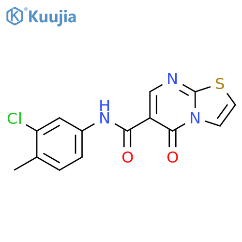 N-(3-chloro-4-methylphenyl)-5-oxo-5H-1,3thiazolo3,2-apyrimidine-6-carboxamide structure
