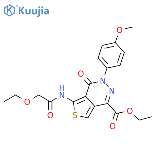 ethyl 5-(2-ethoxyacetamido)-3-(4-methoxyphenyl)-4-oxo-3H,4H-thieno3,4-dpyridazine-1-carboxylate structure