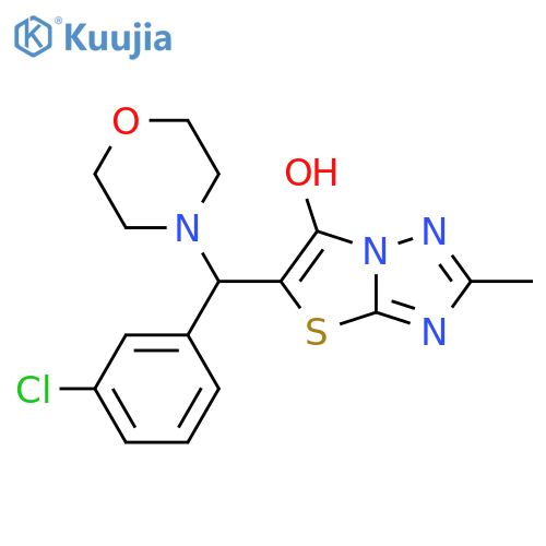 5-(3-chlorophenyl)(morpholin-4-yl)methyl-2-methyl-1,2,4triazolo3,2-b1,3thiazol-6-ol structure