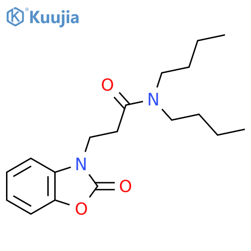 N,N-dibutyl-3-(2-oxo-2,3-dihydro-1,3-benzoxazol-3-yl)propanamide structure