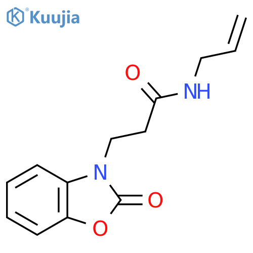 3-(2-oxo-2,3-dihydro-1,3-benzoxazol-3-yl)-N-(prop-2-en-1-yl)propanamide structure