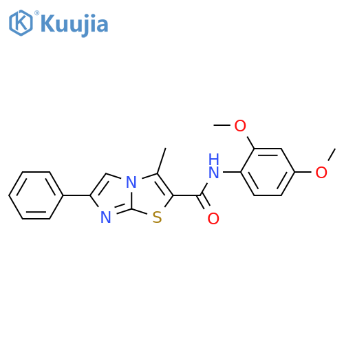 N-(2,4-dimethoxyphenyl)-3-methyl-6-phenylimidazo2,1-b1,3thiazole-2-carboxamide structure