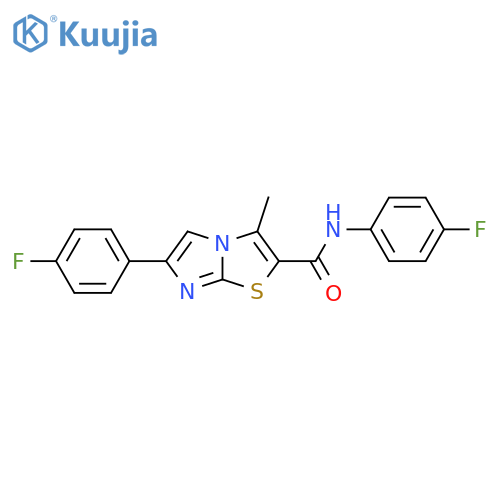 N,6-bis(4-fluorophenyl)-3-methylimidazo2,1-b1,3thiazole-2-carboxamide structure
