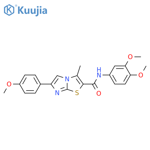 N-(3,4-dimethoxyphenyl)-6-(4-methoxyphenyl)-3-methylimidazo2,1-b1,3thiazole-2-carboxamide structure