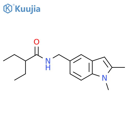 N-(1,2-dimethyl-1H-indol-5-yl)methyl-2-ethylbutanamide structure
