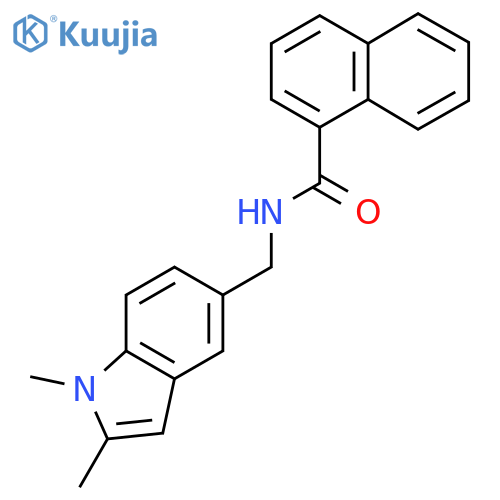 N-(1,2-dimethyl-1H-indol-5-yl)methylnaphthalene-1-carboxamide structure