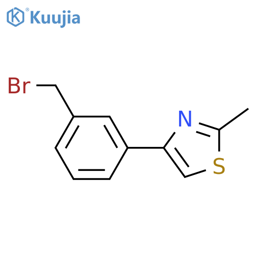 Thiazole,4-[3-(bromomethyl)phenyl]-2-methyl- structure