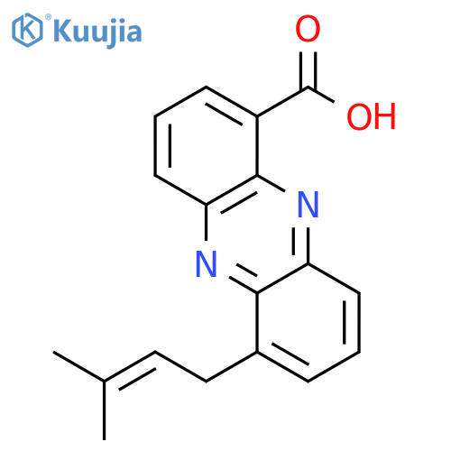 1-Phenazinecarboxylic acid, 6-(3-methyl-2-butenyl)- structure