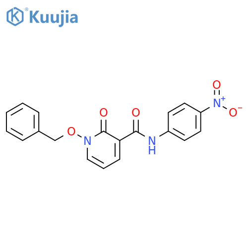 1-(benzyloxy)-N-(4-nitrophenyl)-2-oxo-1,2-dihydropyridine-3-carboxamide structure