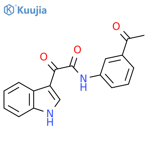 N-(3-acetylphenyl)-2-(1H-indol-3-yl)-2-oxoacetamide structure