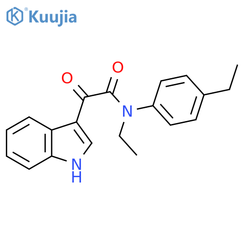 N-ethyl-N-(4-ethylphenyl)-2-(1H-indol-3-yl)-2-oxoacetamide structure