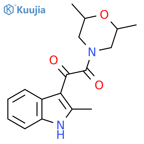 1-(2,6-dimethylmorpholin-4-yl)-2-(2-methyl-1H-indol-3-yl)ethane-1,2-dione structure