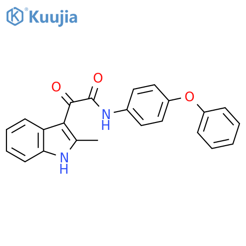2-(2-methyl-1H-indol-3-yl)-2-oxo-N-(4-phenoxyphenyl)acetamide structure