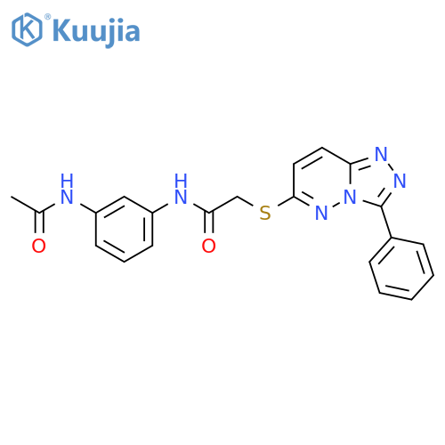 N-(3-acetamidophenyl)-2-({3-phenyl-1,2,4triazolo4,3-bpyridazin-6-yl}sulfanyl)acetamide structure