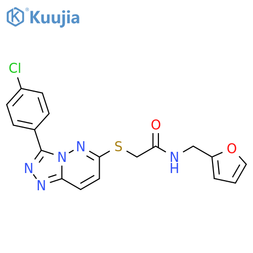 2-{3-(4-chlorophenyl)-1,2,4triazolo4,3-bpyridazin-6-ylsulfanyl}-N-(furan-2-yl)methylacetamide structure
