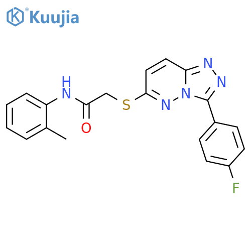 2-{3-(4-fluorophenyl)-1,2,4triazolo4,3-bpyridazin-6-ylsulfanyl}-N-(2-methylphenyl)acetamide structure