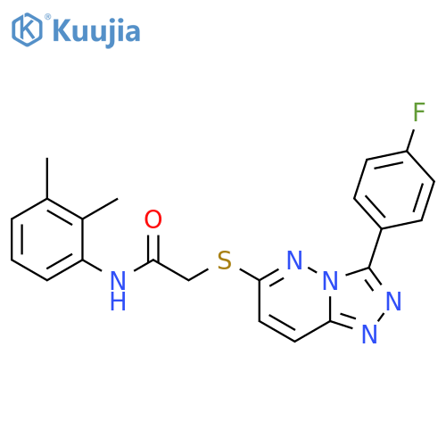 N-(2,3-dimethylphenyl)-2-{3-(4-fluorophenyl)-1,2,4triazolo4,3-bpyridazin-6-ylsulfanyl}acetamide structure