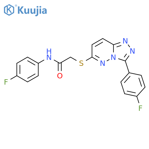 N-(4-fluorophenyl)-2-{3-(4-fluorophenyl)-1,2,4triazolo4,3-bpyridazin-6-ylsulfanyl}acetamide structure