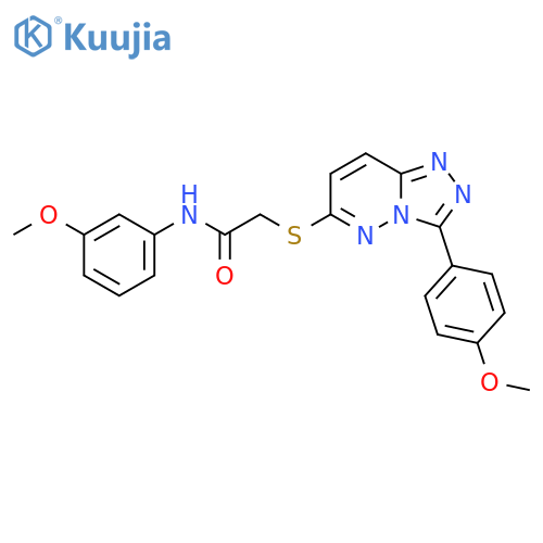 N-(3-methoxyphenyl)-2-{3-(4-methoxyphenyl)-1,2,4triazolo4,3-bpyridazin-6-ylsulfanyl}acetamide structure