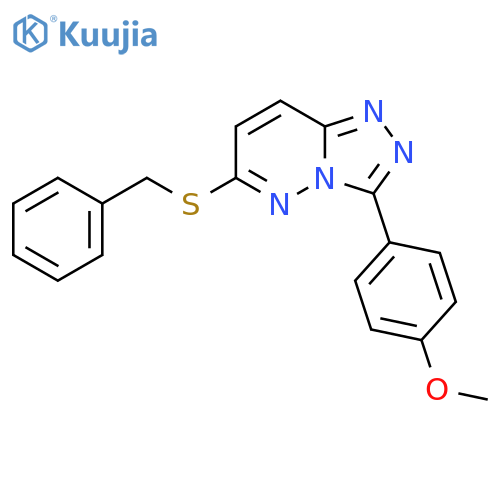 6-(benzylsulfanyl)-3-(4-methoxyphenyl)-1,2,4triazolo4,3-bpyridazine structure