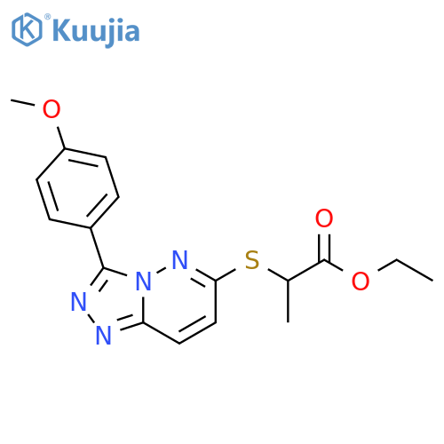 ethyl 2-{3-(4-methoxyphenyl)-1,2,4triazolo4,3-bpyridazin-6-ylsulfanyl}propanoate structure