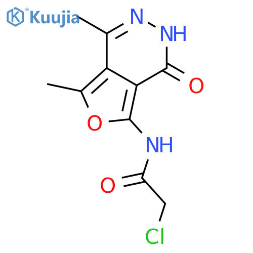 2-chloro-N-{1,7-dimethyl-4-oxo-3H,4H-furo[3,4-d]pyridazin-5-yl}acetamide structure