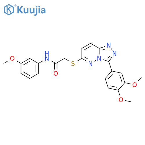 2-{3-(3,4-dimethoxyphenyl)-1,2,4triazolo4,3-bpyridazin-6-ylsulfanyl}-N-(3-methoxyphenyl)acetamide structure