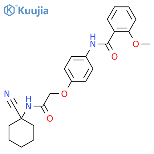 N-(4-{[(1-cyanocyclohexyl)carbamoyl]methoxy}phenyl)-2-methoxybenzamide structure