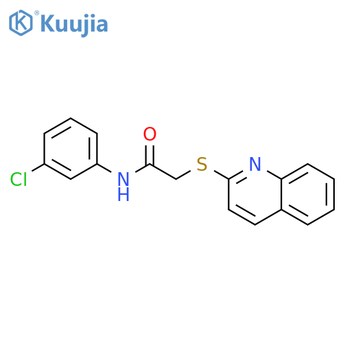 N-(3-chlorophenyl)-2-(quinolin-2-ylsulfanyl)acetamide structure