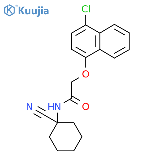 2-[(4-chloronaphthalen-1-yl)oxy]-N-(1-cyanocyclohexyl)acetamide structure