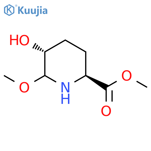2-Piperidinecarboxylic acid, 5-hydroxy-6-methoxy-, methyl ester, (2S,5R)- structure