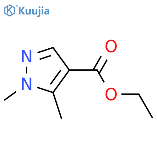 Ethyl 1,5-dimethyl-1H-pyrazole-4-carboxylate structure