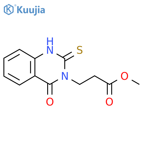 Methyl 3-(4-oxo-2-sulfanyl-3,4-dihydroquinazolin-3-yl)propanoate structure