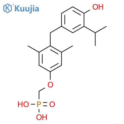 ((4-(4-hydroxy-3-isopropylbenzyl)-3,5-dimethylphenoxy)methyl)phosphonic acid structure