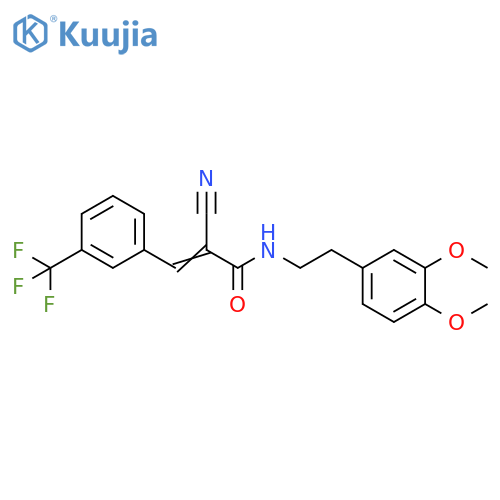 2-Cyano-N-[2-(3,4-dimethoxyphenyl)ethyl]-3-[3-(trifluoromethyl)phenyl]-2-propenamide structure