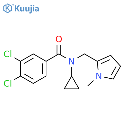 3,4-dichloro-N-cyclopropyl-N-(1-methyl-1H-pyrrol-2-yl)methylbenzamide structure