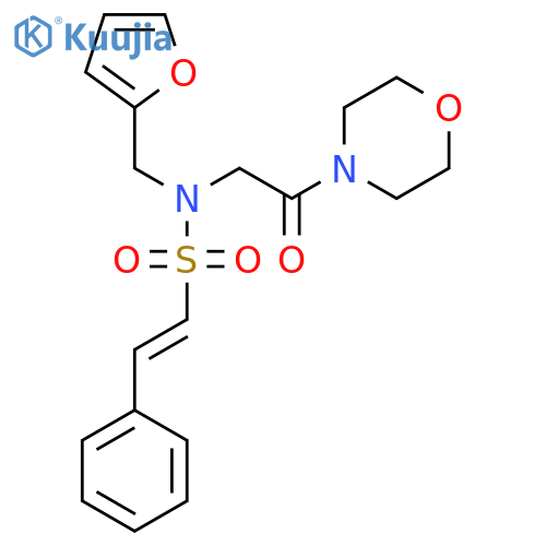 N-[(furan-2-yl)methyl]-N-[2-(morpholin-4-yl)-2-oxoethyl]-2-phenylethene-1-sulfonamide structure