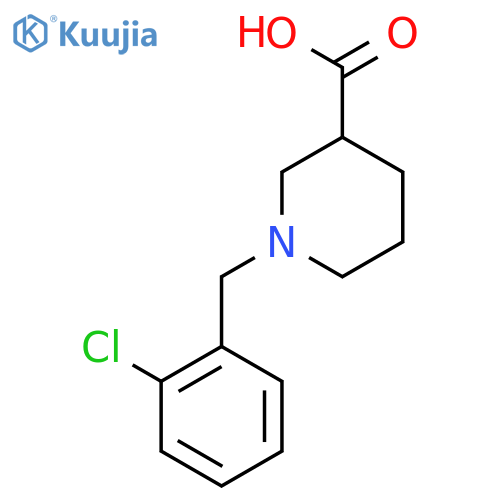 1-(2-chlorophenyl)methylpiperidine-3-carboxylic acid structure
