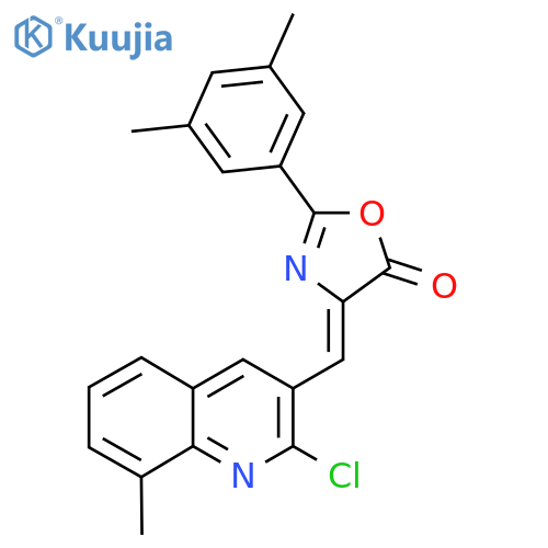 4-[(2-Chloro-8-methylquinolin-3-yl)methylidene]-2-(3,5-dimethylphenyl)-4,5-dihydro-1,3-oxazol-5-one structure